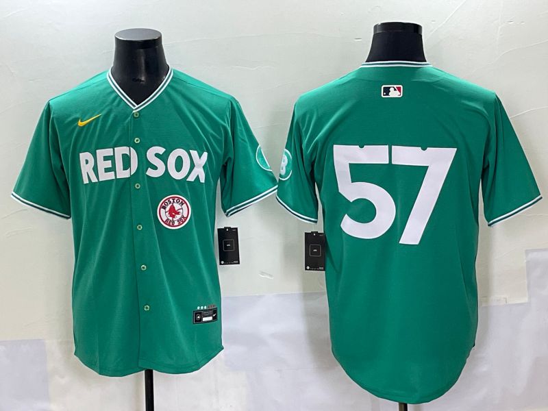 Men 2025 Boston Red Sox #57 No Name Dark Green Joint Name Nike MLB Jersey style 10